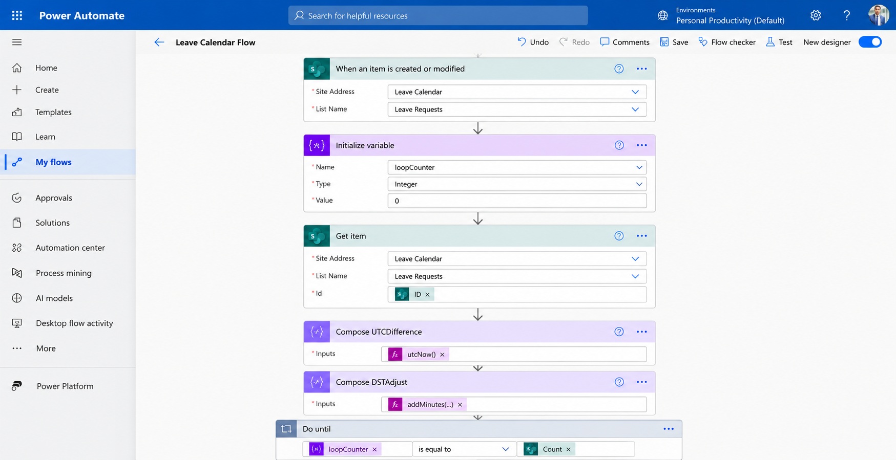 Power Automate Workflow Logic