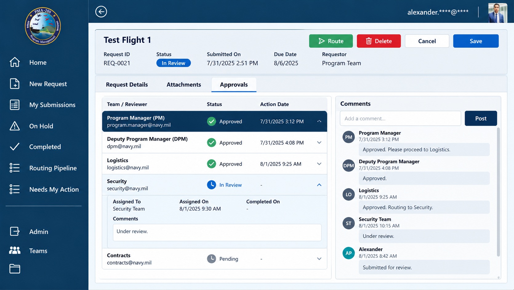Multi-Team Approval Routing & Review