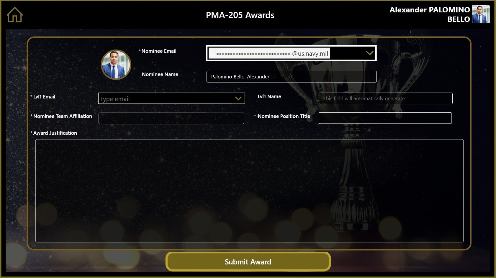 Award selection and nomination experience
